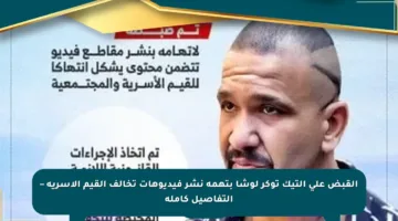 القبض على التيك توكر لوشا بتهمة نشر فيديوهات تخالف القيم الأسرية – التفاصيل كاملة
